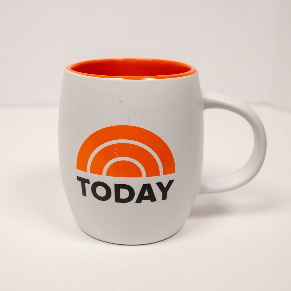 Official NBC TODAY Show On-Air Mug White and Orange Sunrise Logo Cup